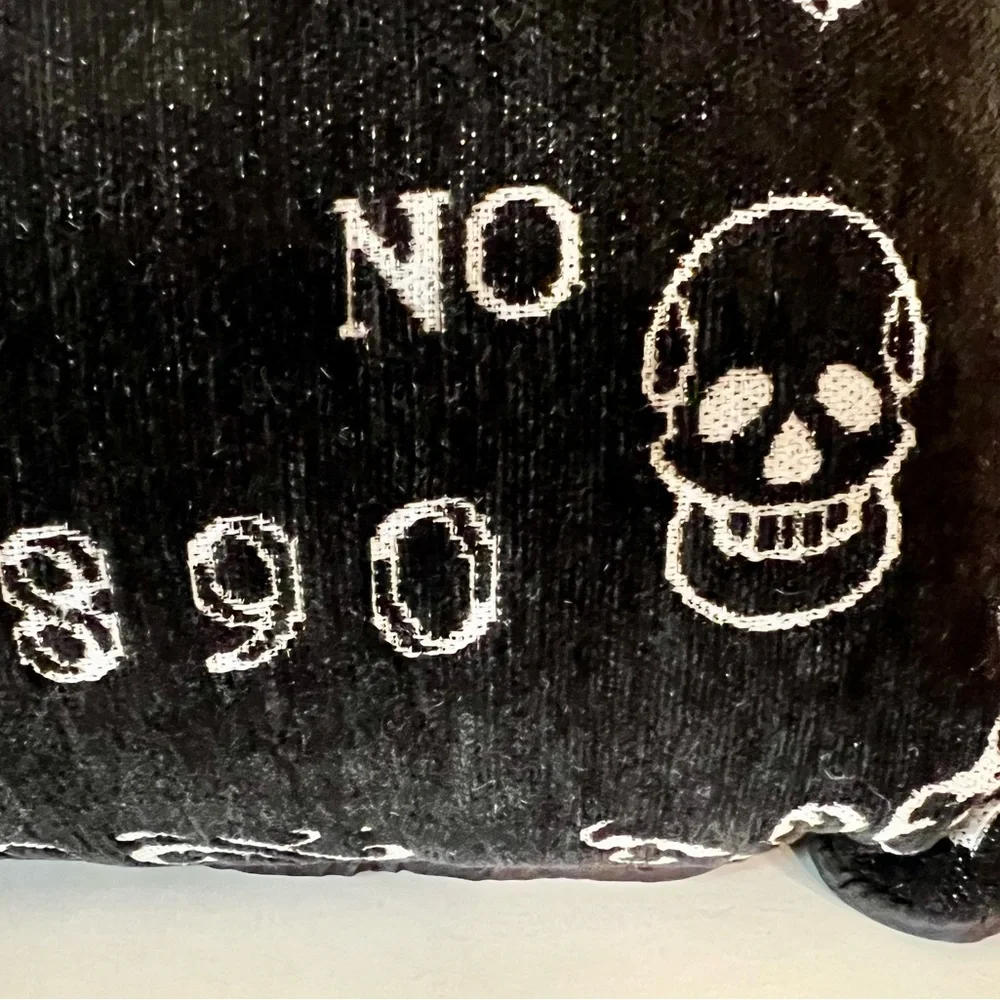 - Halloween Ouija Spirit Board Throw Pillow Black White Silver Metallic Thread